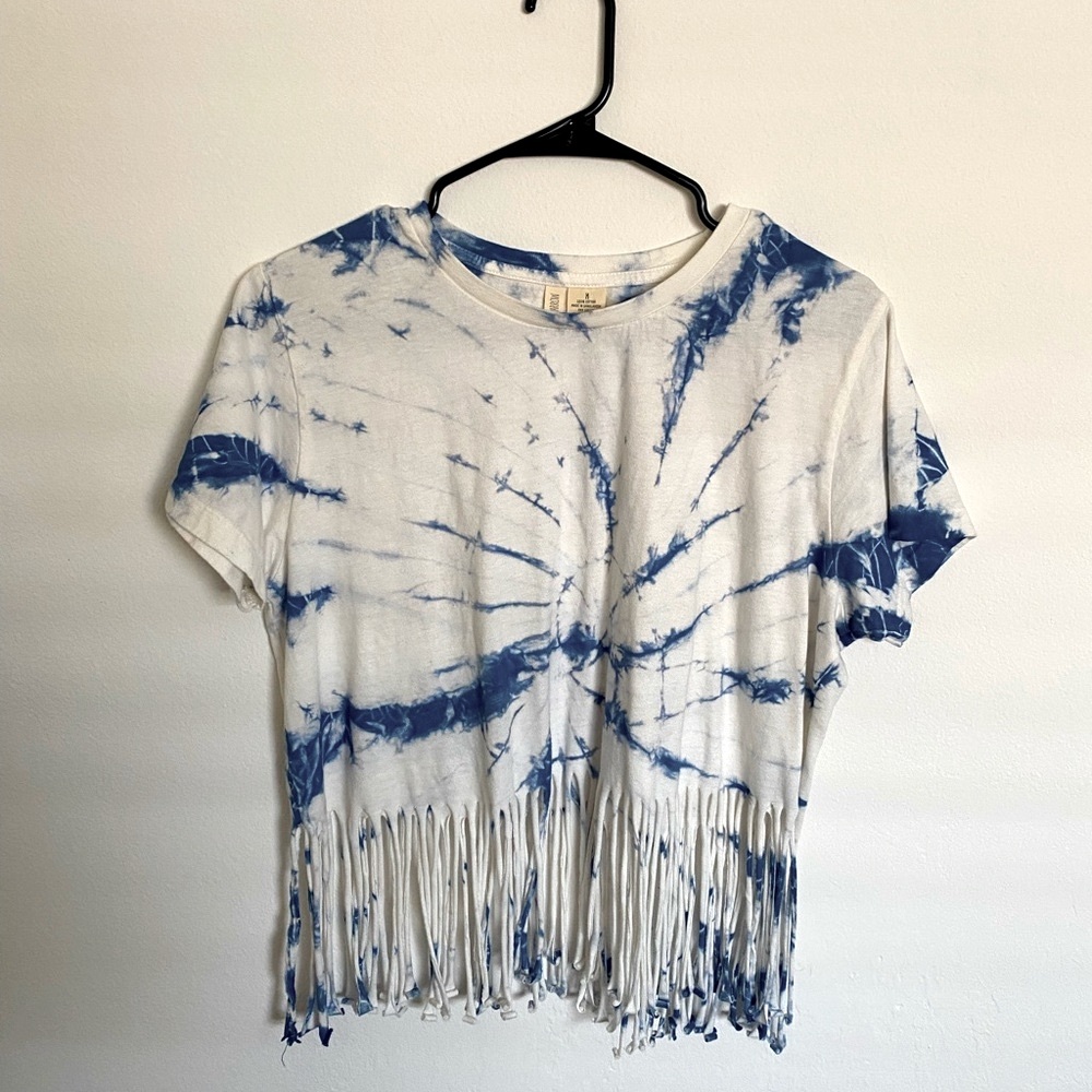 Tie Dye Fringe Crop